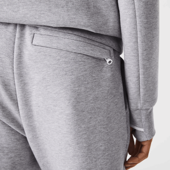 gris chiné cca V6HV1006 Hommes Lacoste pantalon de survêtement coupe slim en coton mélangé chiné