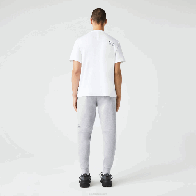 gris chiné cca V6HV1044 Hommes Lacoste pantalon de survêtement à imprimé réfléchissant