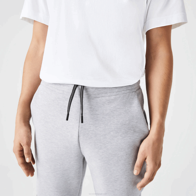 gris chiné cca V6HV1044 Hommes Lacoste pantalon de survêtement à imprimé réfléchissant