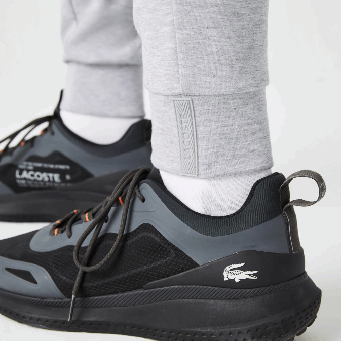 gris chiné cca V6HV1044 Hommes Lacoste pantalon de survêtement à imprimé réfléchissant