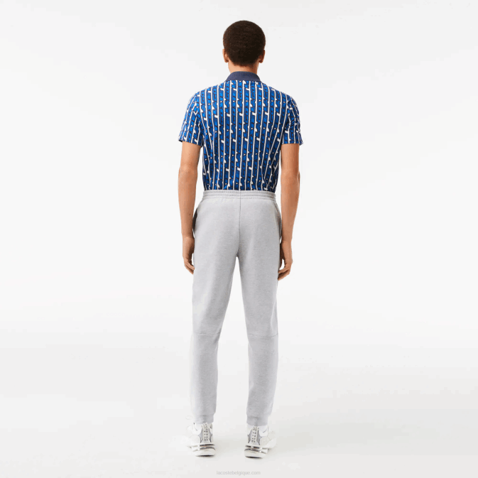 gris chiné cca V6HV1061 Hommes Lacoste pantalon de survêtement fuselé en polaire