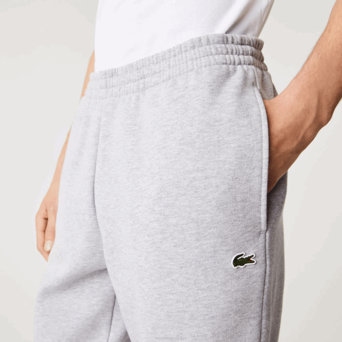 gris chiné cca V6HV1061 Hommes Lacoste pantalon de survêtement fuselé en polaire