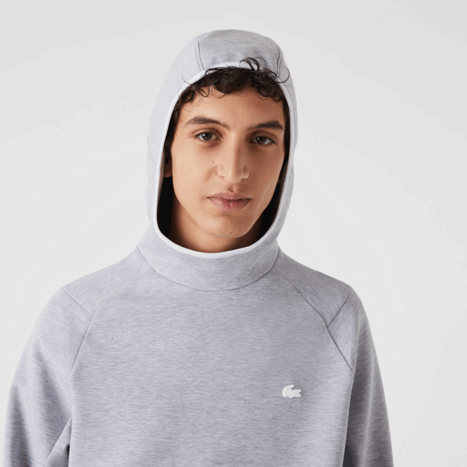 gris chiné cca V6HV1224 Hommes Lacoste sweat à capuche coupe classique