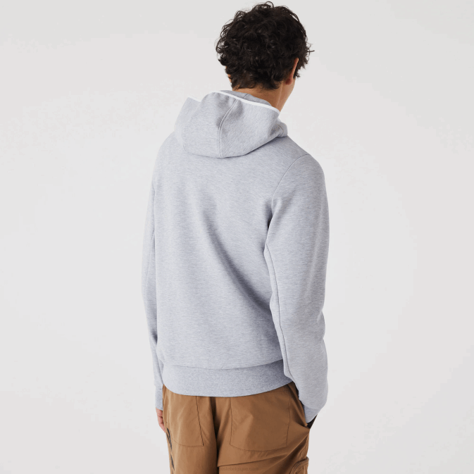 gris chiné cca V6HV1224 Hommes Lacoste sweat à capuche coupe classique