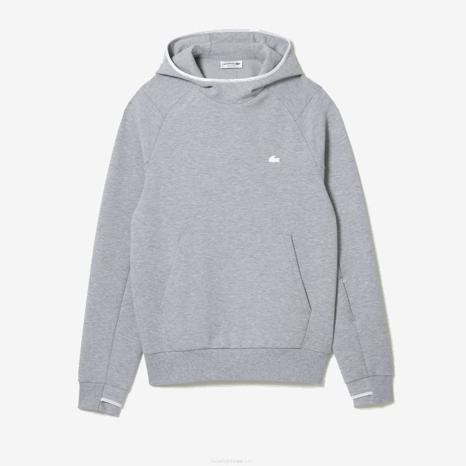 gris chiné cca V6HV1224 Hommes Lacoste sweat à capuche coupe classique