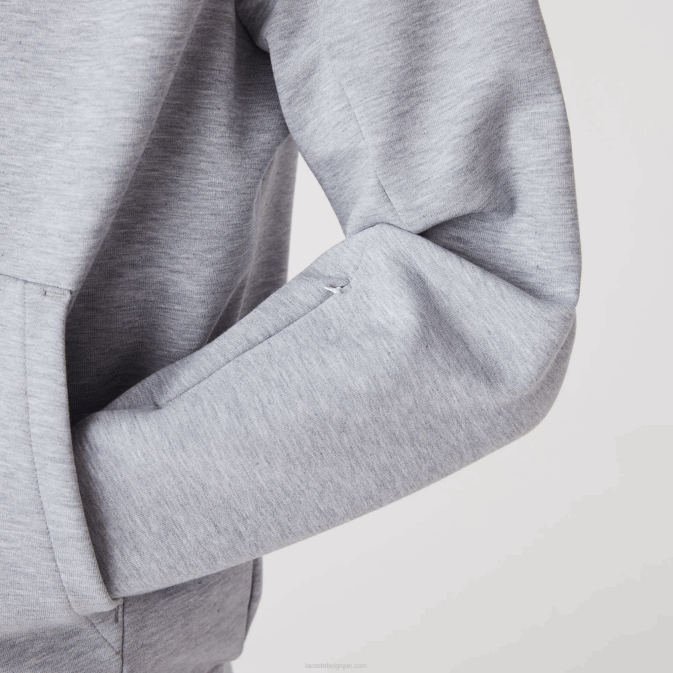 gris chiné cca V6HV1224 Hommes Lacoste sweat à capuche coupe classique