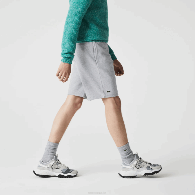 gris chiné cca V6HV1361 Hommes Lacoste short de tennis en polaire sport