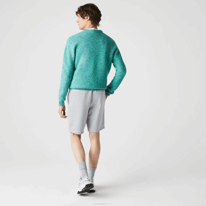 gris chiné cca V6HV1361 Hommes Lacoste short de tennis en polaire sport