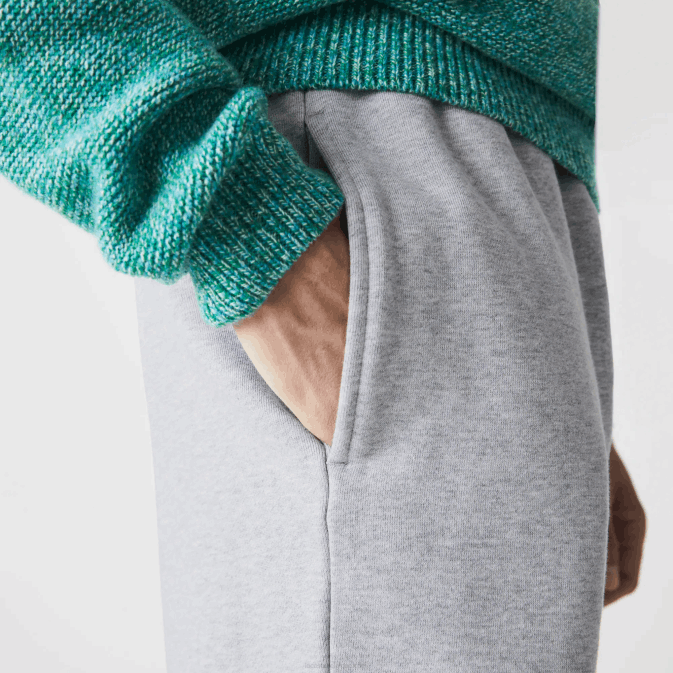 gris chiné cca V6HV1361 Hommes Lacoste short de tennis en polaire sport