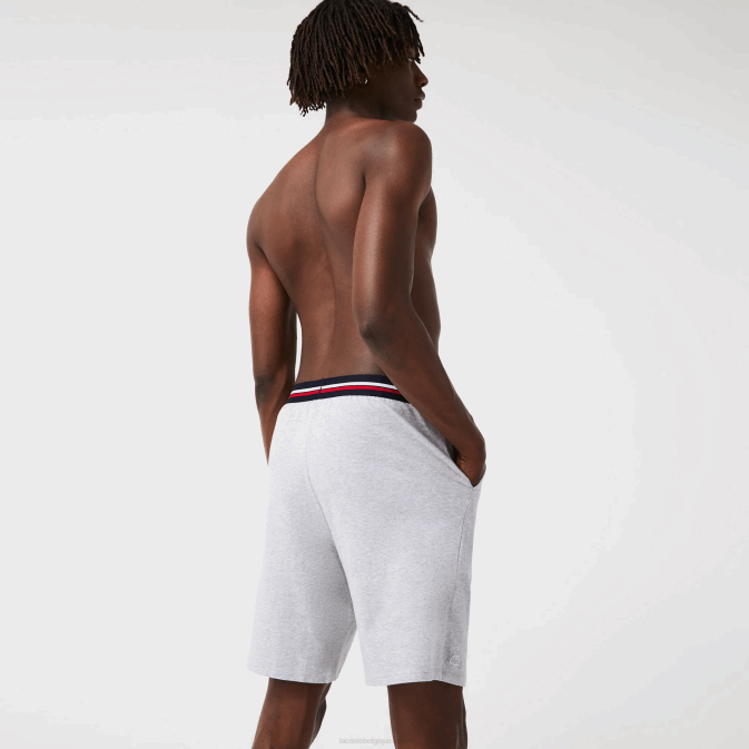 gris chiné cca V6HV1375 Hommes Lacoste boxer long à taille rayée