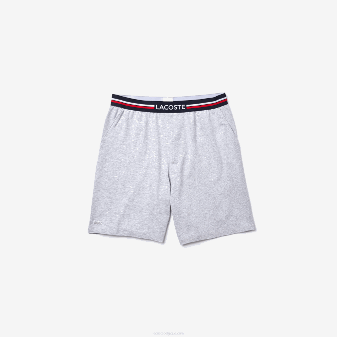 gris chiné cca V6HV1375 Hommes Lacoste boxer long à taille rayée