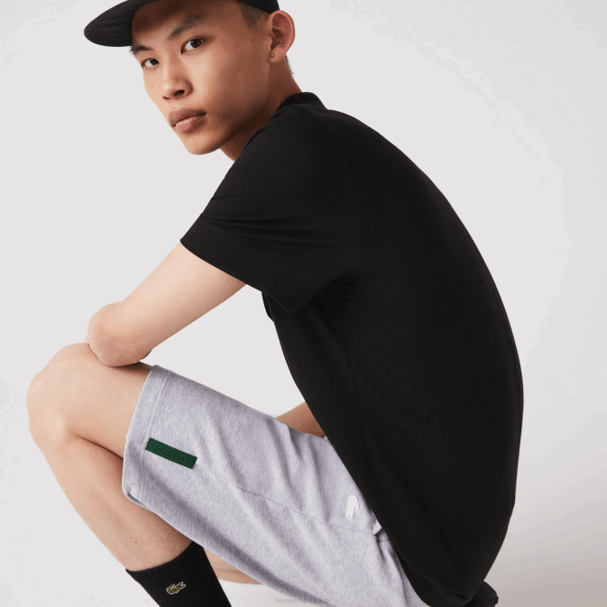 gris chiné cca V6HV1391 Hommes Lacoste short en coton mélangé stretch