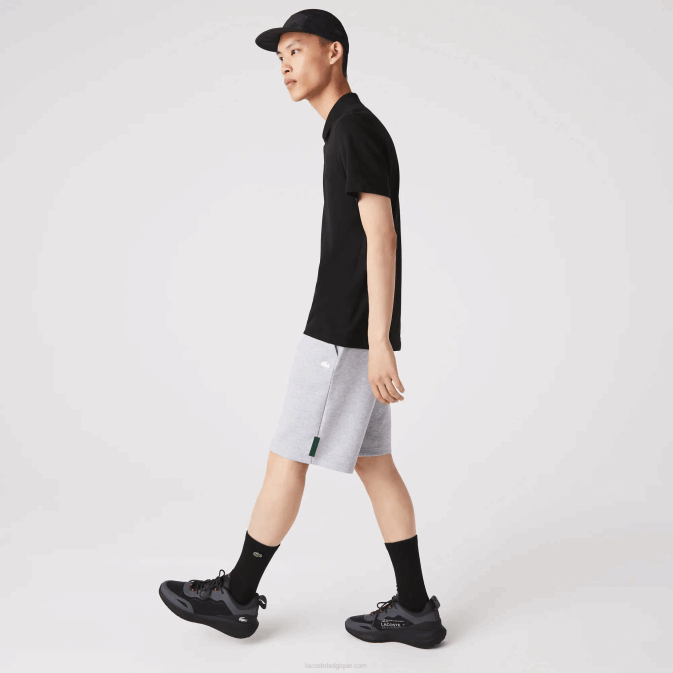 gris chiné cca V6HV1391 Hommes Lacoste short en coton mélangé stretch