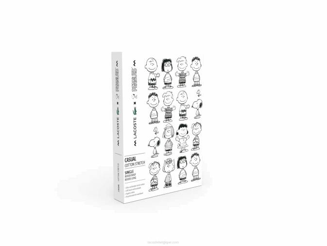 gris chiné cca V6HV1638 Hommesboxer long lacoste x cacahuètes en coton bio