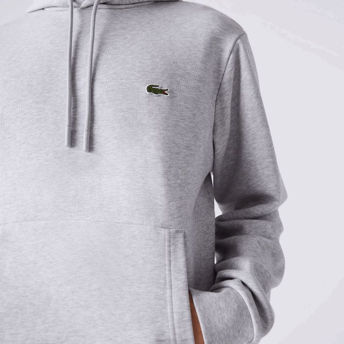 gris chiné cca V6HV288 Hommes Lacoste sweat à capuche coton bio