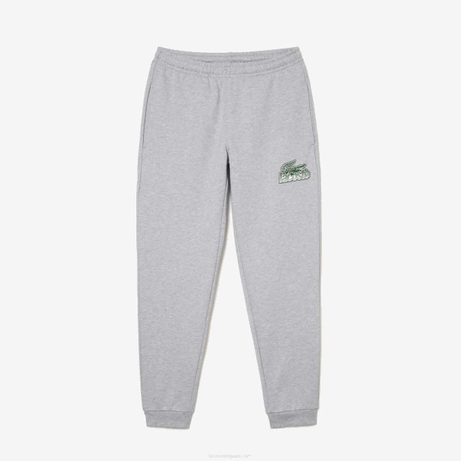 gris chiné cca V6HV308 Hommes Lacoste pantalon de jogging en molleton non brossé