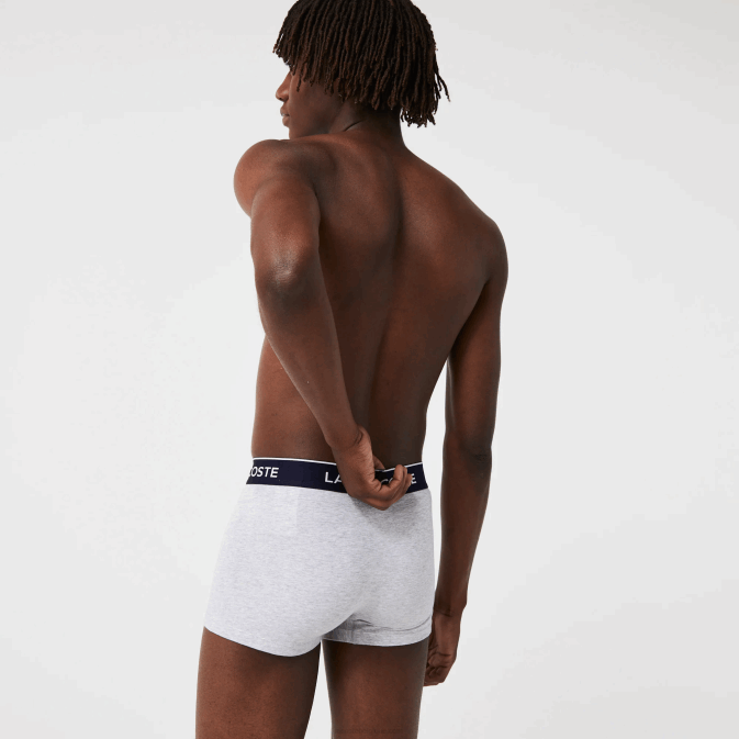 gris chiné cca V6HV485 Hommes Lacoste lot de 3 boxers casual