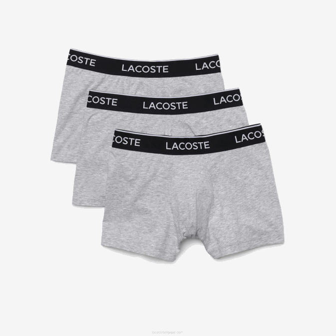 gris chiné cca V6HV485 Hommes Lacoste lot de 3 boxers casual