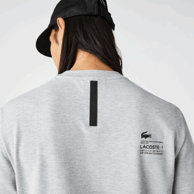 gris chiné cca V6HV561 Hommes Lacoste t-shirt regular fit en piqué à logo