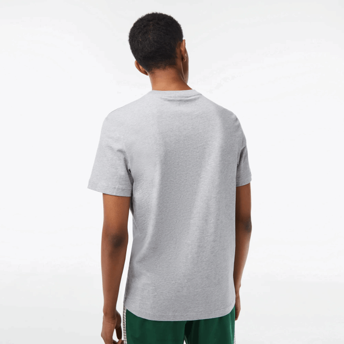 gris chiné cca V6HV66 Hommes Lacoste t-shirt imprimé en jersey de coton