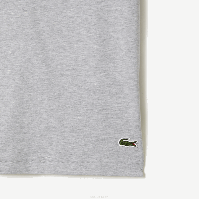 gris chiné cca V6HV66 Hommes Lacoste t-shirt imprimé en jersey de coton