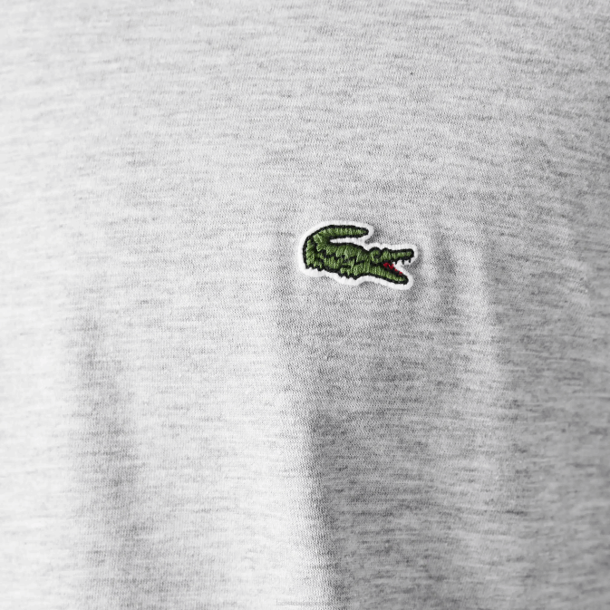 gris chiné cca V6HV677 Hommes Lacoste t-shirt col v léger en jersey de coton pima