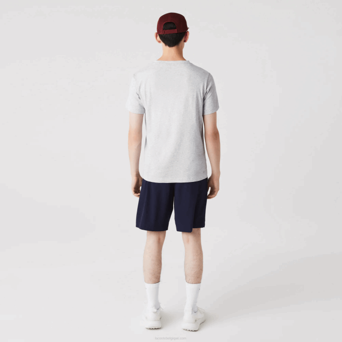 gris chiné cca V6HV695 Hommes Lacoste t-shirt jersey bio sport