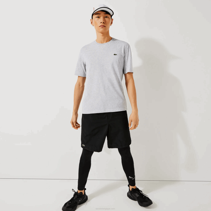gris chiné cca V6HV718 Hommes Lacoste t-shirt sport respirant