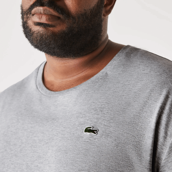 gris chiné cca V6HV757 Hommes Lacoste t-shirt en jersey de coton xl à col rond