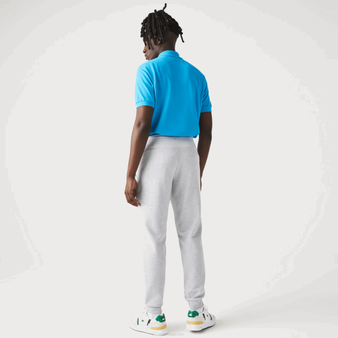 gris clair chine 9ya V6HV1020 Hommes Lacoste pantalon de survêtement à empiècements en mesh