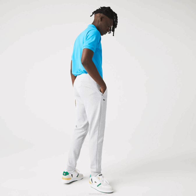 gris clair chine 9ya V6HV1020 Hommes Lacoste pantalon de survêtement à empiècements en mesh