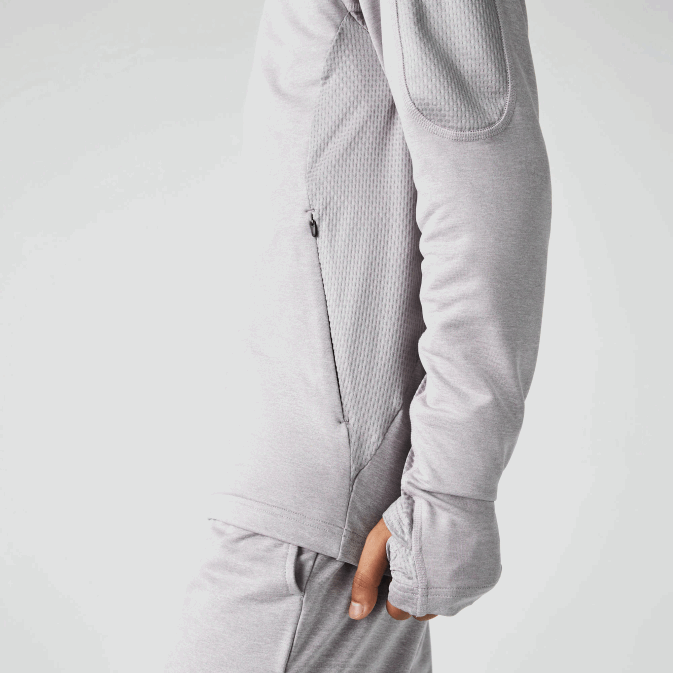 gris clair chine 9ya V6HV1084 Hommes Lacoste sweat zippé stretch sport