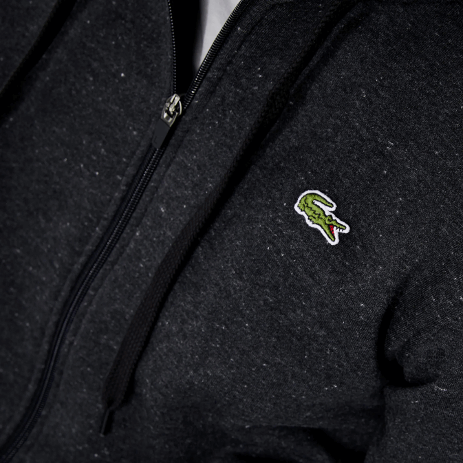 gris h88 V6HV1126 Hommes Lacoste sweat bi-matière sport léger