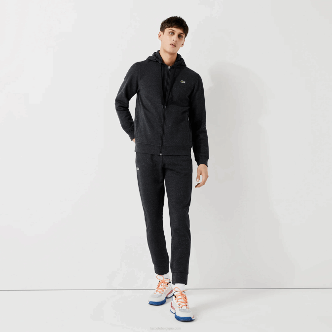 gris h88 V6HV1126 Hommes Lacoste sweat bi-matière sport léger