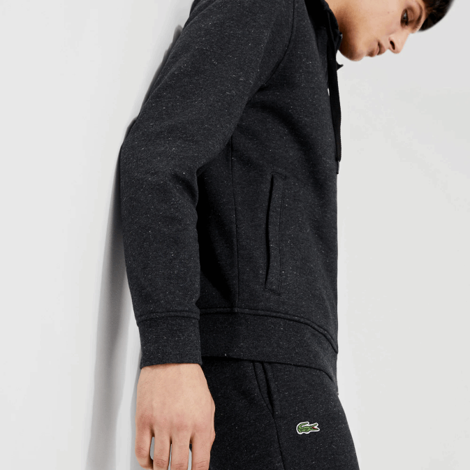 gris h88 V6HV1126 Hommes Lacoste sweat bi-matière sport léger