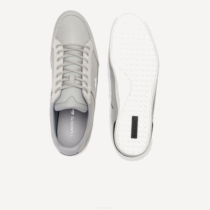 gris noir 276 V6HV1709 Hommes Lacoste baskets chaymon en cuir