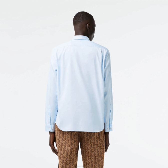 hbp bleu V6HV1493 Hommes Lacoste chemise coupe classique en coton premium