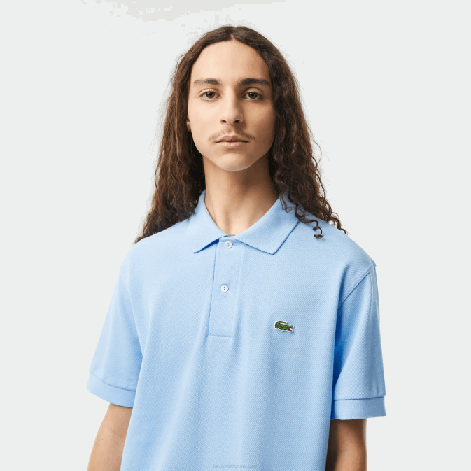 hbp bleu V6HV251 Hommes Lacoste polo original l1212 avec piqué de coton épais