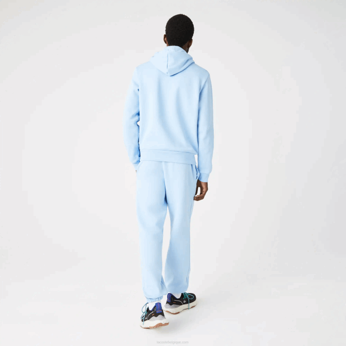 hbp bleu V6HV267 Hommes Lacoste sweat à capuche coton bio