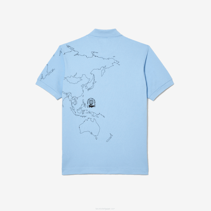 hbp bleu V6HV33 Hommes Lacoste polo en coton bio imprimé original l1212