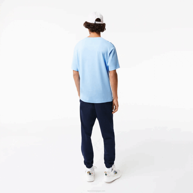 hbp bleu V6HV609 Hommes Lacoste t-shirt oversize en crocodile coupe décontractée