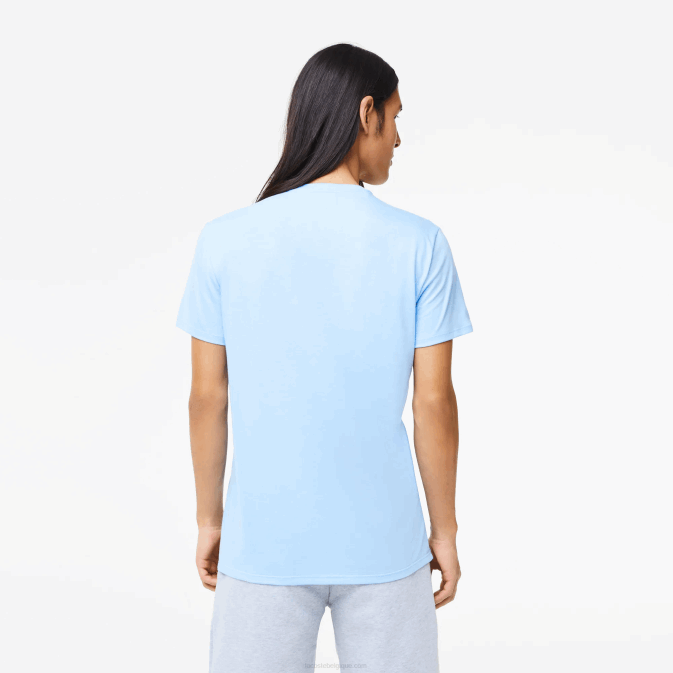hbp bleu V6HV680 Hommes Lacoste t-shirt en jersey de coton pima à col rond