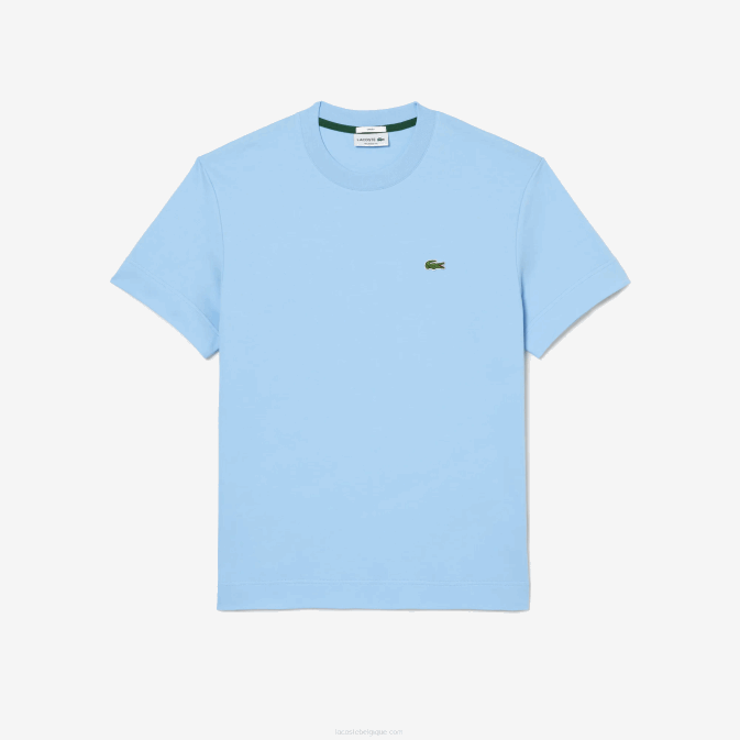 hbp bleu V6HV735 Hommes Lacoste t-shirt en coton bio à col rond