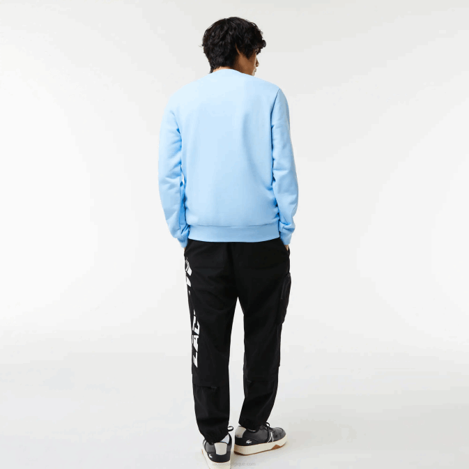 hbp bleu V6HV990 Hommes Lacoste sweat coton bio écusson