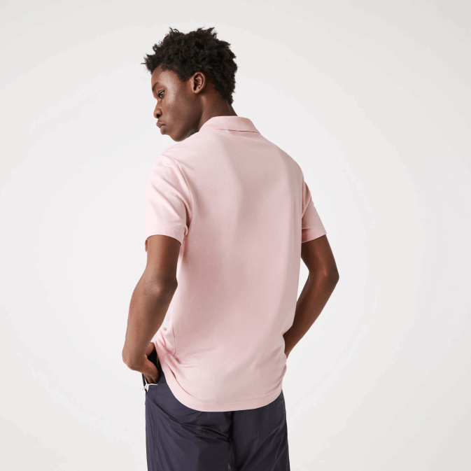 hcq rose V6HV932 Hommes Lacoste polo regular fit en coton bio stretch