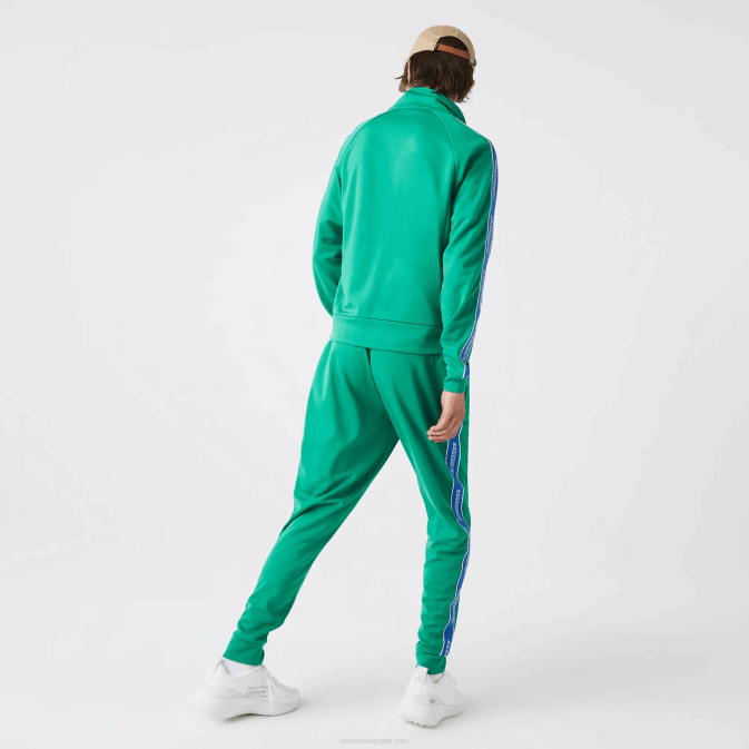 hd2 vert V6HV1068 Hommes Lacoste pantalon de survêtement à bandes contrastantes