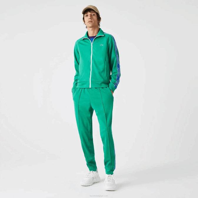 hd2 vert V6HV1068 Hommes Lacoste pantalon de survêtement à bandes contrastantes