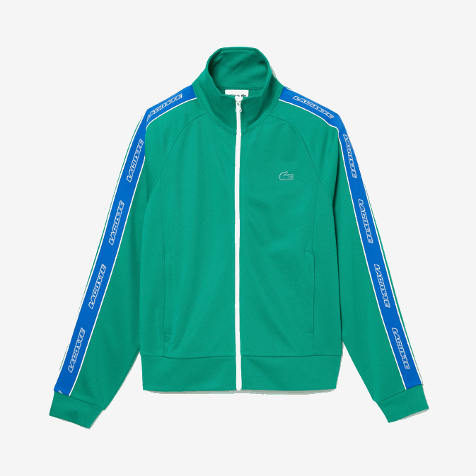hd2 vert V6HV1070 Hommes Lacoste sweat zippé à col montant héritage