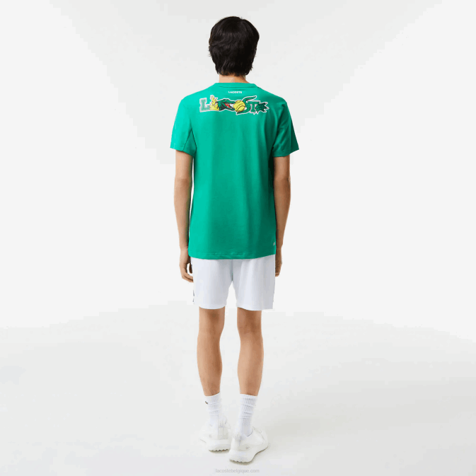 hd2 vert V6HV683 Hommes Lacoste t-shirt de tennis à imprimé crocodile sport
