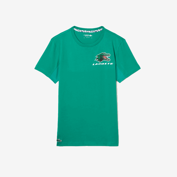 hd2 vert V6HV683 Hommes Lacoste t-shirt de tennis à imprimé crocodile sport